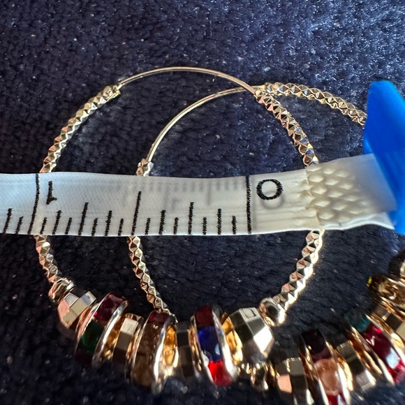 Beautiful colorful hop earrings ♥️💚🩵 - Picture 6 of 10